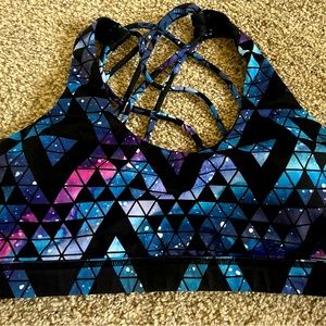 Constantly Varied Gear butterfly back bra Stardust print size L
